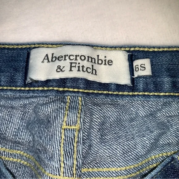 Abercrombie and Fitch Erin Distressed Mid Rise 90’s Jeans Size 6 S (short) blue - Picture 5 of 15